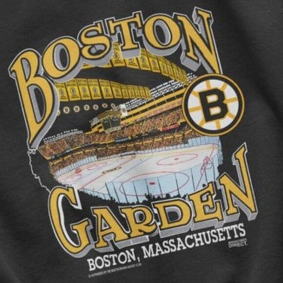 Vtg 90s Boston Bruins Garden Arena Sweatshirt Massachusetts NHL Hockey - Picture 2 of 4